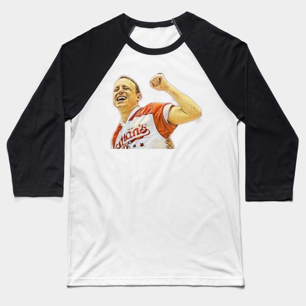 joey chestnut Baseball T-Shirt by ERRAMSHOP